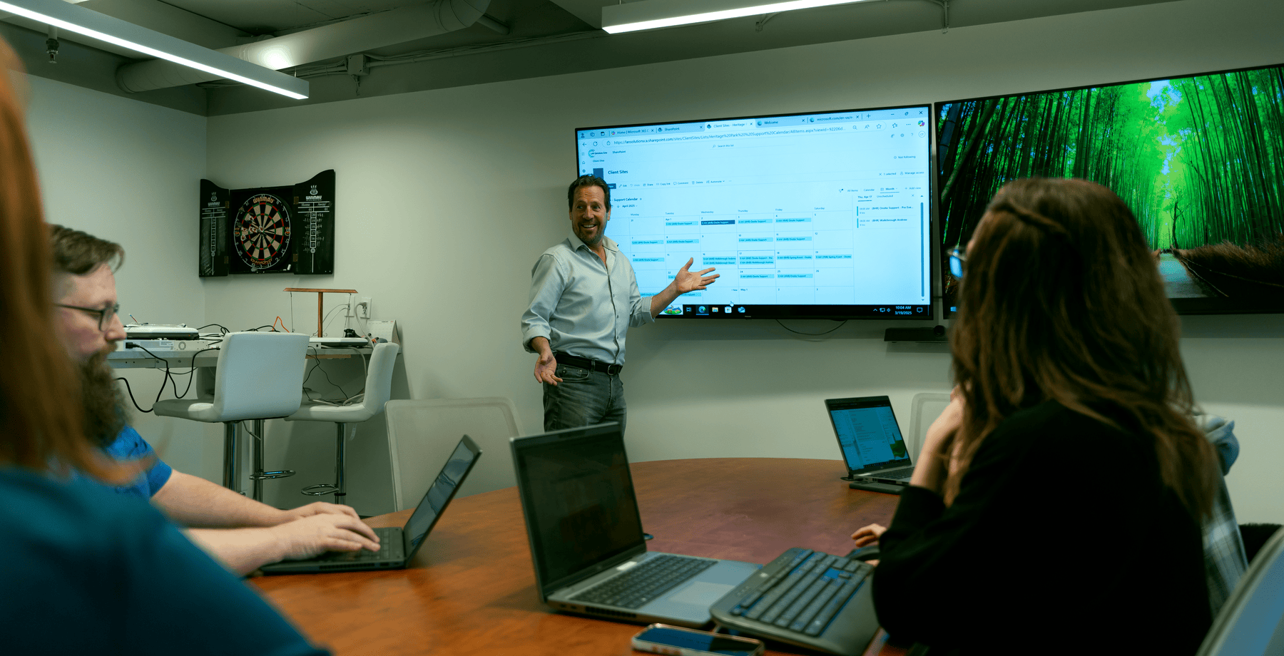 LAN Solutions team providing managed IT services